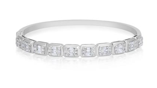 [DBRC.00079124] Diamond 10 Section Bangle Bracelet