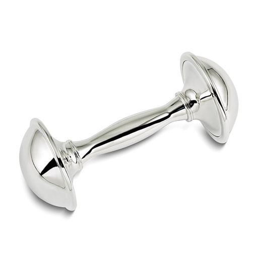 [GIFT.00079336] Silver-plated Baby Rattle in Wooden Keepsake Box