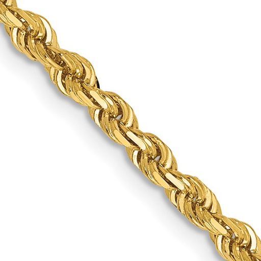 [GNCK.00079447] 14K 26 Inch 3mm Diamond-cut Quadruple Rope