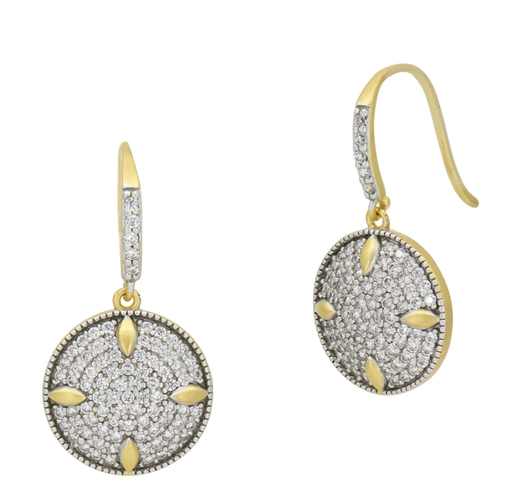 [FEAR.00079864] Petals and Pavé Disc Earring