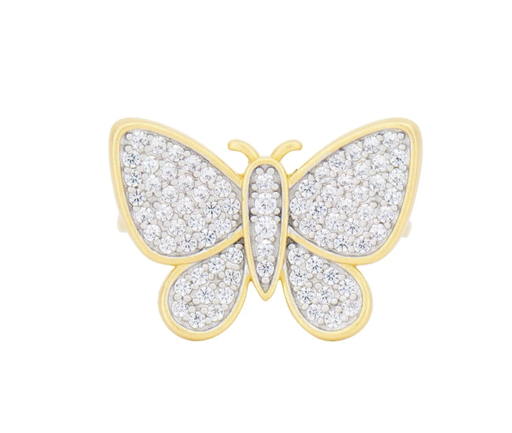 Butterflies in Bloom Cocktail Ring