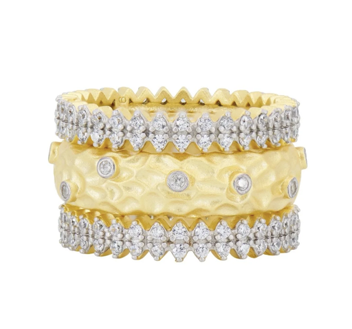 Streets in Bloom Textured 3-Stack Ring
