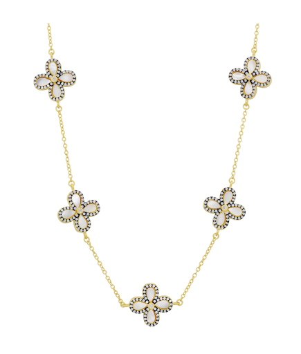 [FNEC.00079892] Blossoming Brilliance Short Necklace