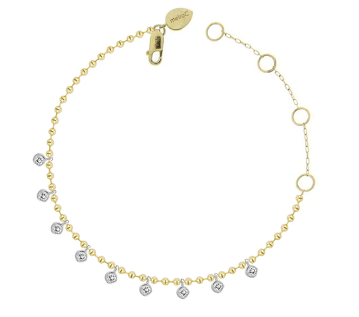 [FBRA.00080345] Bezel Diamond Spot Chain Bracelet