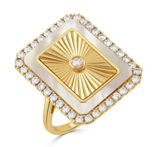 [GJRG.00080393] 18K Helios Ring with MOP