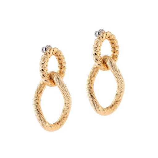 [FEAR.00080460] Double Mixed Link Earring