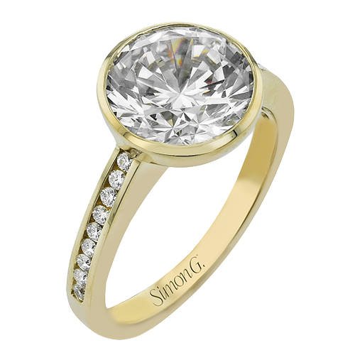 Bezel Set Round Diamond With Chanel Set Band Mounting