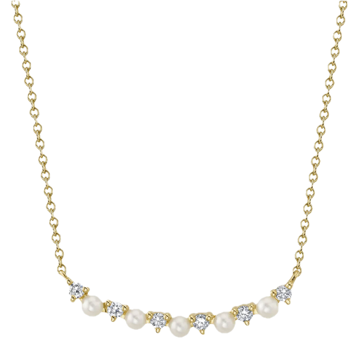 [PNCK.00081132] DIAMOND & CULTURED PEARL NECKLACE