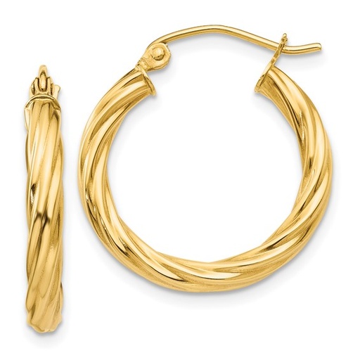 [GERR.00081539] 2.75mm Twisted Hoop Earrings