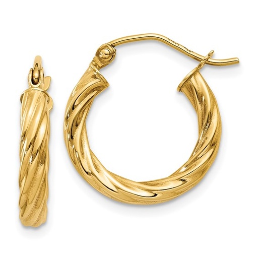 [GERR.00081550] 2.75mm Twisted Hoop Earrings