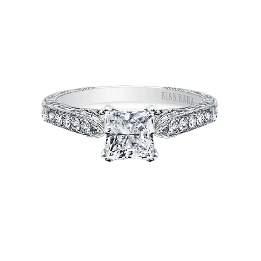 [ENGR.00081557] Vintage Inspired Diamond Solitaire Engagement Ring