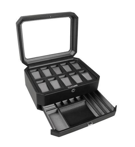 [WBOX.00082224] Windsor 10PC Watch Box with Drawer