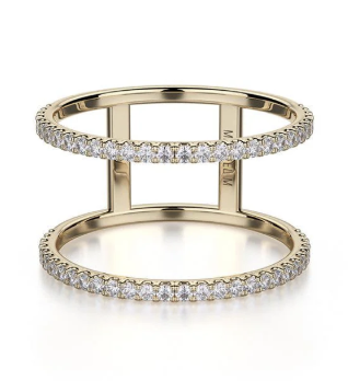[DRNG.00082712] U-Set Double Row Diamond Band