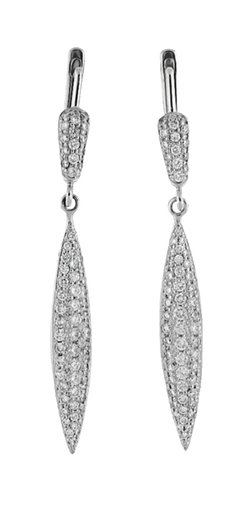[DERR.00082722] Pave Diamond Dainty Dagger Earrings