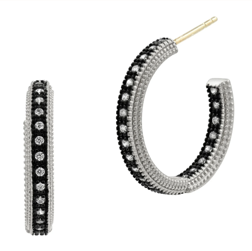 [FEAR.00082761] Classic Pavé Hoop Earrings