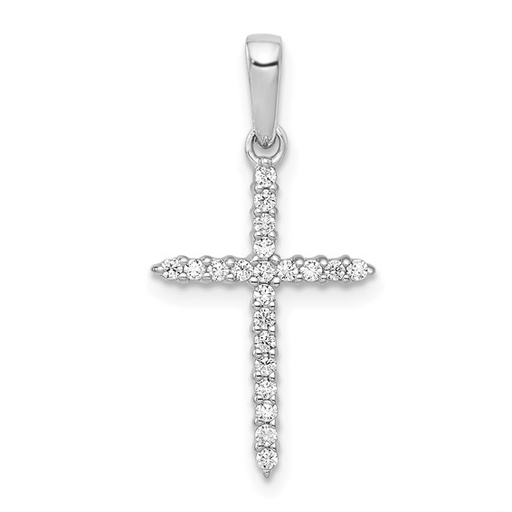 [DPND.00082792] 14kt. 1/6ct Diamond Cross Pendant