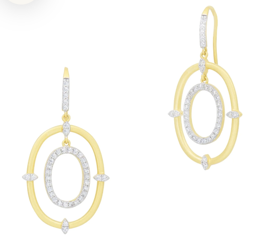 [FEAR.00083339] Streets in Bloom Double Open Hoop Earrings