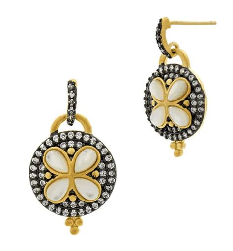 [FEAR.00083992] Fleur Bloom Round Petal Drop Earring